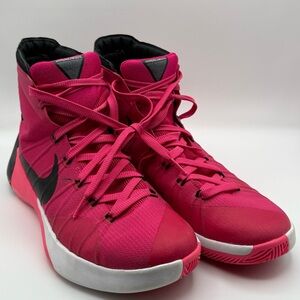 Men’s Nike Hyperdunk 2015 Think Pink Breast Cancer Awareness High Top Shoes 8.5